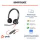109. Poly Blackwire 3320 Stereo MS Teams Certified USB-C Headset +USB-C/A Adapter 8X220AA