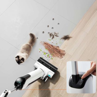 16. UWANT D100 17000Pa Upright Vacuum Cleaner with Mopping Function and Charging Station - White