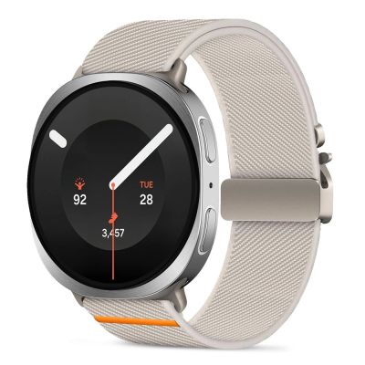 Tech-Protect Nylon Clasp Strap for Samsung Galaxy Watch 40/44/46 mm - Beige