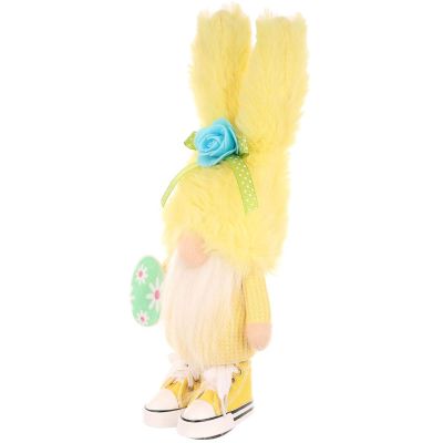 4. gnome bunny 25cm yellow in sneakers spring decoration