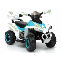 GTS1188-A Battery-Powered Quad Bike with LED Lights and Music, White Police