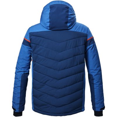 Men’s quilted ski jacket Killtec KSW 411 with detachable hood and zip fastening, blue