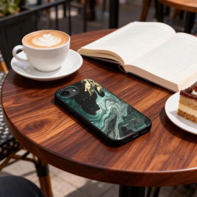 8. Tech-Protect Lamano MagSafe Case for iPhone 16e / 17e - Black and Green