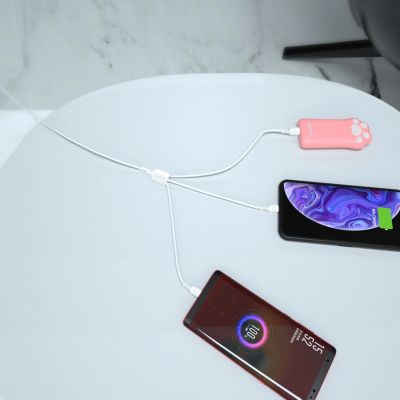 4. USB cable - USB C / micro USB / Lightning 480Mb/s 6A 1.2m - white