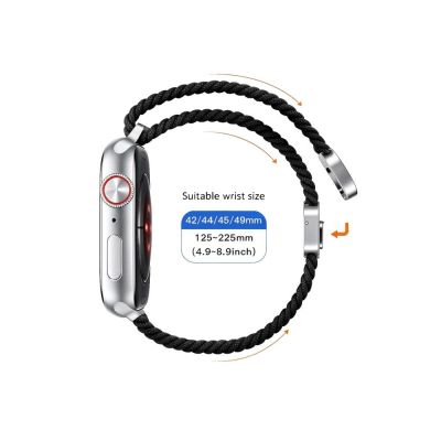 8. Tech-Protect Nylonmag Strap for Apple Watch 4 / 5 / 6 / 7 / 8 / 9 / SE / Ultra 1 / 2 (42 / 44 / 45 / 49 MM) - Black