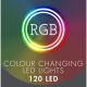 32. CHRISTMAS TREE LIGHTS LIGHT CURTAIN OUTSIDE/INTERNAL 120 LED 300X60CM WITH REMOTE CONTROL RGB COLOR