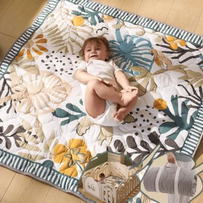 4. Momcozy Green Forest Floor Play Mat