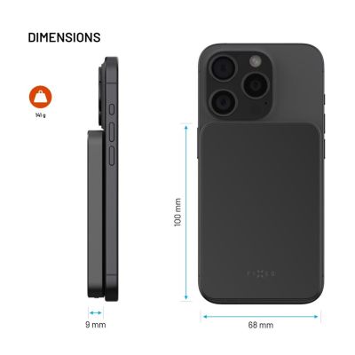 4. FIXED FIXZENMC-5-BK Power Bank Lithium Polymer (LiPo) 5000 mAh Wireless Charging Black