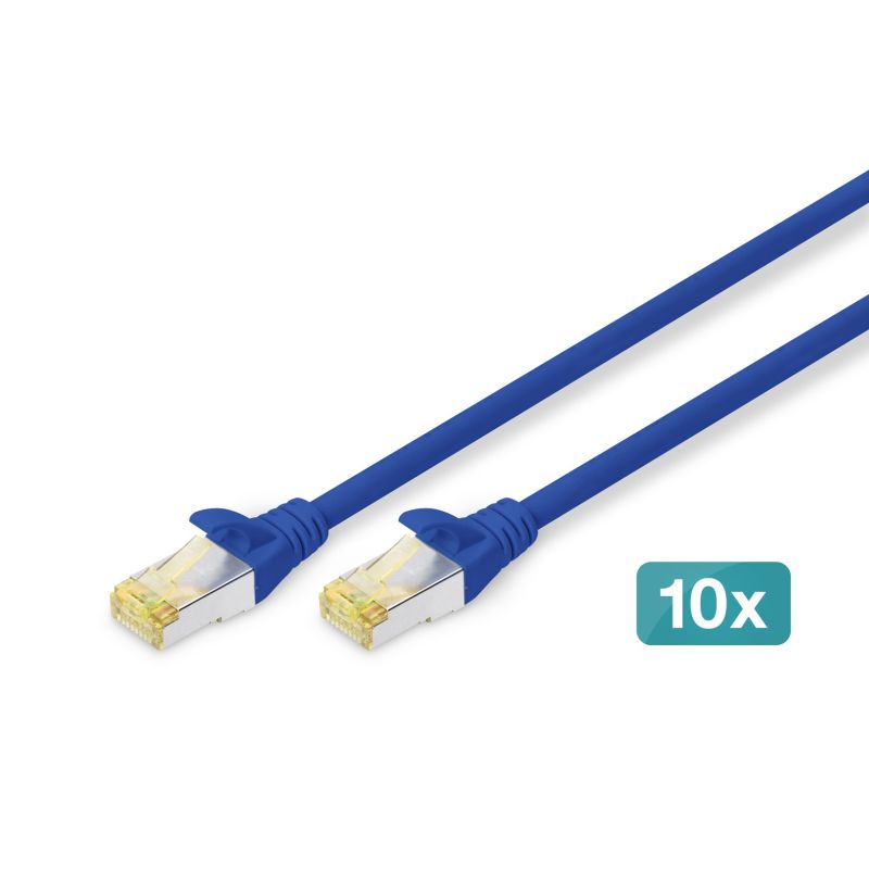 2. Digitus CAT 6A S/FTP Patch Cable, 10 Pack