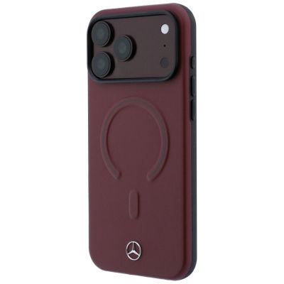 2. Mercedes Leather 3D MagSafe Case for iPhone 17 Pro Max - Navy Blue