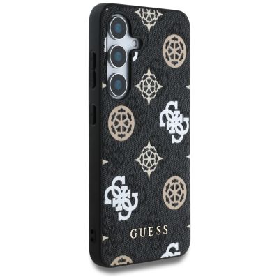 4. Guess 4G Printed Colored Peony Pattern MagSafe case for Samsung Galaxy S25 black