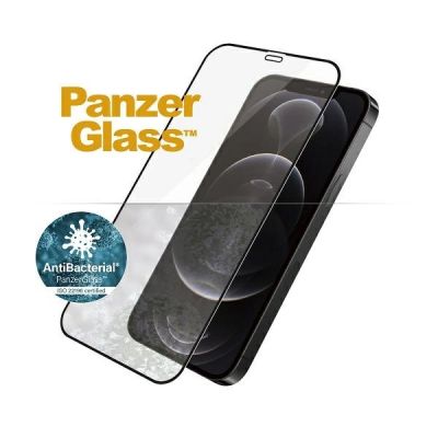 2. PanzerGlass E2E Super+ Microfracture antibacterial tempered glass for iPhone 12 / 12 Pro - with black frame