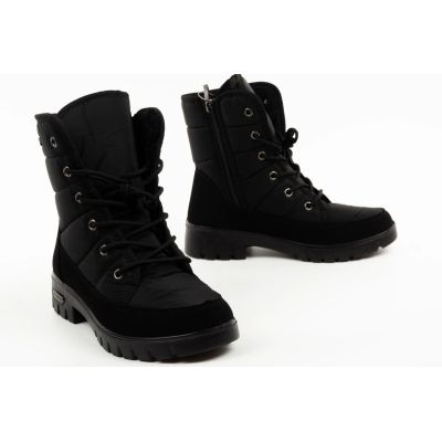 7. Progress Women’s Winter Boots, Black Insulated Snow Boots with Sheepskin Lining