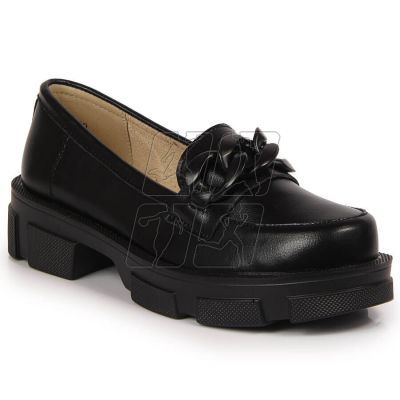 4. Leather shoes with chain Filippo W PAW252C black