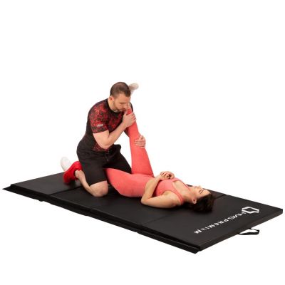 6. Folding gymnastics mattress black 2400x1200x50mm HMS MGS01