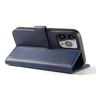 3. Magnet Case for Samsung Galaxy S23 Ultra Cover with Flip Wallet Stand Blue