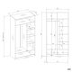 7. OPENO 1W6P WHITE Wardrobe Cabinet, Modular Wardrobe with Hanging Rail and Shelves for the Bedroom