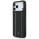 2. Mercedes Leather Star Pattern Stripes MagSafe Case for iPhone 17 Pro Max - Black