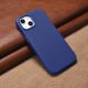 14. iCarer Litchi Premium Leather Case iPhone 14 Magnetic Leather Case with MagSafe Dark Blue (WMI14220709-DB)