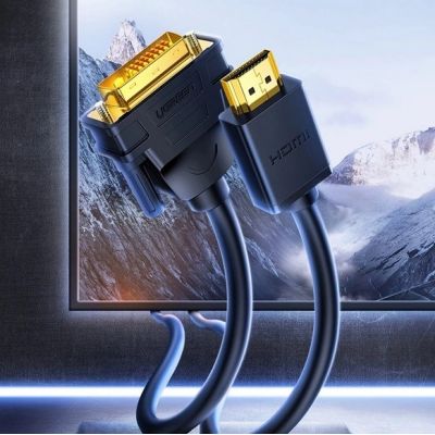 2. Ugreen HD106 DVI 24+1 pin/HDMI FHD 60Hz cable 1.5m (black)