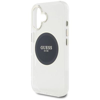 6. Guess IML Metal Colored Circle Classic Logo MagSafe case for iPhone 16 - black