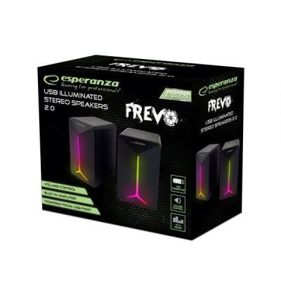 3. ESPERANZA SPEAKERS 2.0 USB LED RAINBOW FREVO EGS105