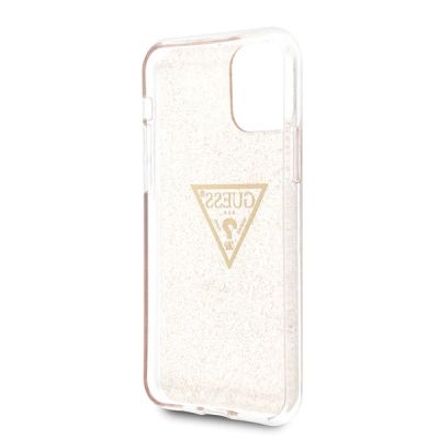 4. Guess GUHCN58SGTLGO iPhone 11 Pro gold/gold hard case Glitter Triangle