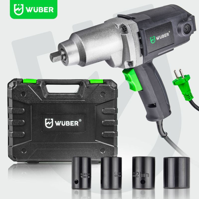 7. 800 Nm 1/2" Electric Impact Wrench for Wheels with Case W33250 WUBER