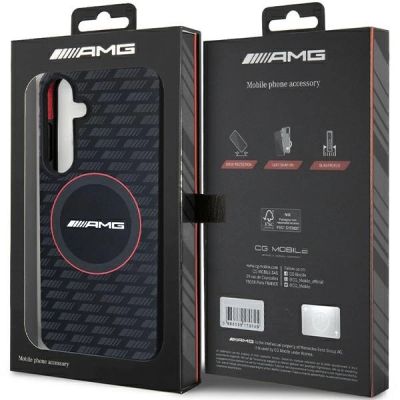 8. AMG Silicone Carbon Pattern MagSafe case for Samsung Galaxy S24+ - black