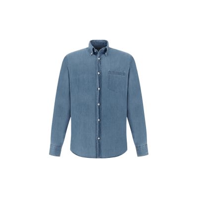 7. Paul&Shark Men's Denim Shirt Light Navy Blue 99313030-J01
