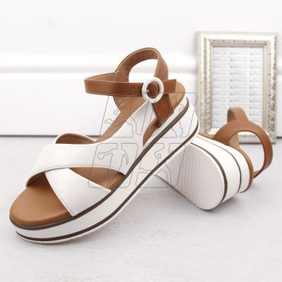 7. Vinceza W JAN303 white wedge sandals