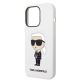 6. Karl Lagerfeld Silicone Ikonik case for iPhone 14 Pro Max - white