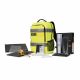 9. DICOTA P20471-17 Backpack Black, Gray, Yellow Recycled polyethylene terephthalate (rPET)