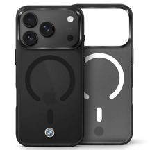 BMW Sign Frosted IML & MetalL Logo MagSafe Case for iPhone 17 Pro Max / 18 Pro Max - Black