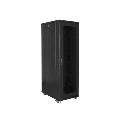 9. LANBERG FLOOR RACK CABINET 19" 42U 800X1000 BLACK perforated doors