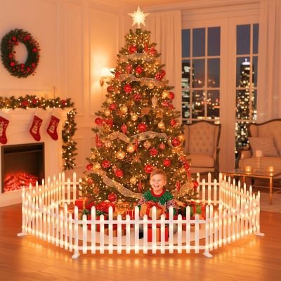 21. DECORATIVE LED FENCE 8 PCS WARM WHITE
