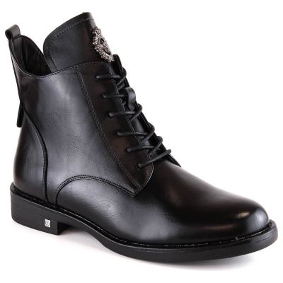 Lace-up and zipper ankle boots Potocki W WOL171B black