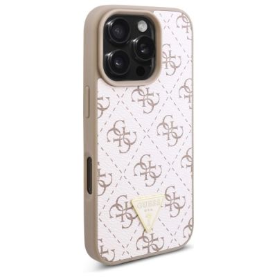 4. Guess New 4G Triangle Case for iPhone 16 Pro - White