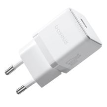Baseus Palm 1C 20W Wall Charger (with Baseus Mini White USB-C 60W (20V/3A) 1m Cable) - White