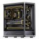 11. Jonsbo D401 PC Gehäuse, Midi Tower, ATX, Tempered Glass - black