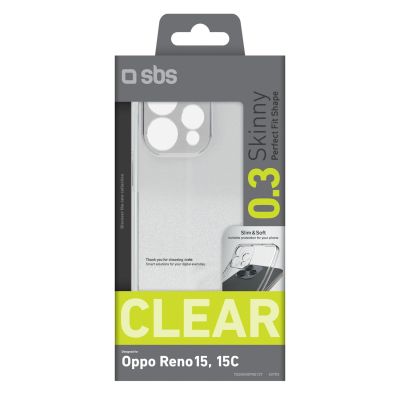 2. SBS Skinny Cover for Oppo Reno 15 - Transparent