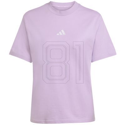 2. adidas Essentials 3-Stripes Cotton Women's T-Shirt Light Purple JX7619