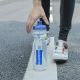 2. Rockbros 750 ml Bicycle Bottle - Transparent with Blue Mouthpiece