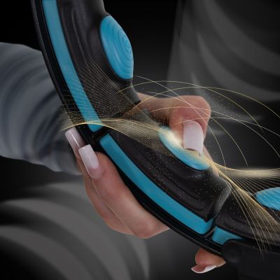 13. MAGNETIC HULA HOP SET BLACK/TURQUOISE HHM17 WITH HMS COUNTER + SLIMMING BELT BR163 RED