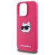 6. Karl Lagerfeld Silicone Choupette Head MagSafe iPhone 16 Pro Case - Pink
