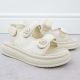 3. Women's cream platform sandals Potocki PY16337