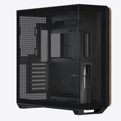 3. APNX V1 PC Case, Midi-Tower, ATX, Tempered Glass, Wood, black
