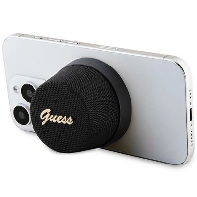 6. Guess Magnetic Script Metal Bluetooth speaker - black