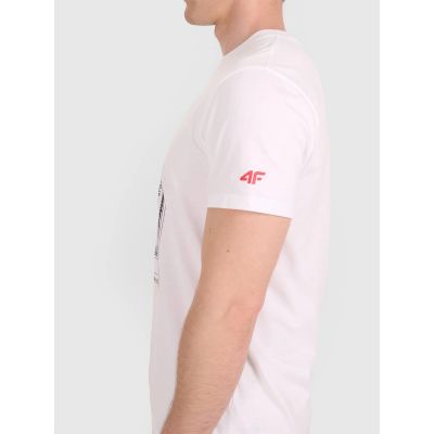 3. Men's regular t-shirt with volleyball print 4F 4FRAW25TTSHM3236-10S