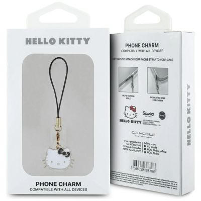 3. Hello Kitty Charm Kitty Head Pendant - Black